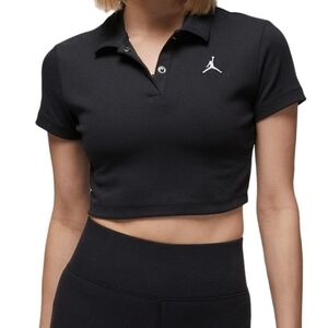 Jordan Cropped Button-Up Polo